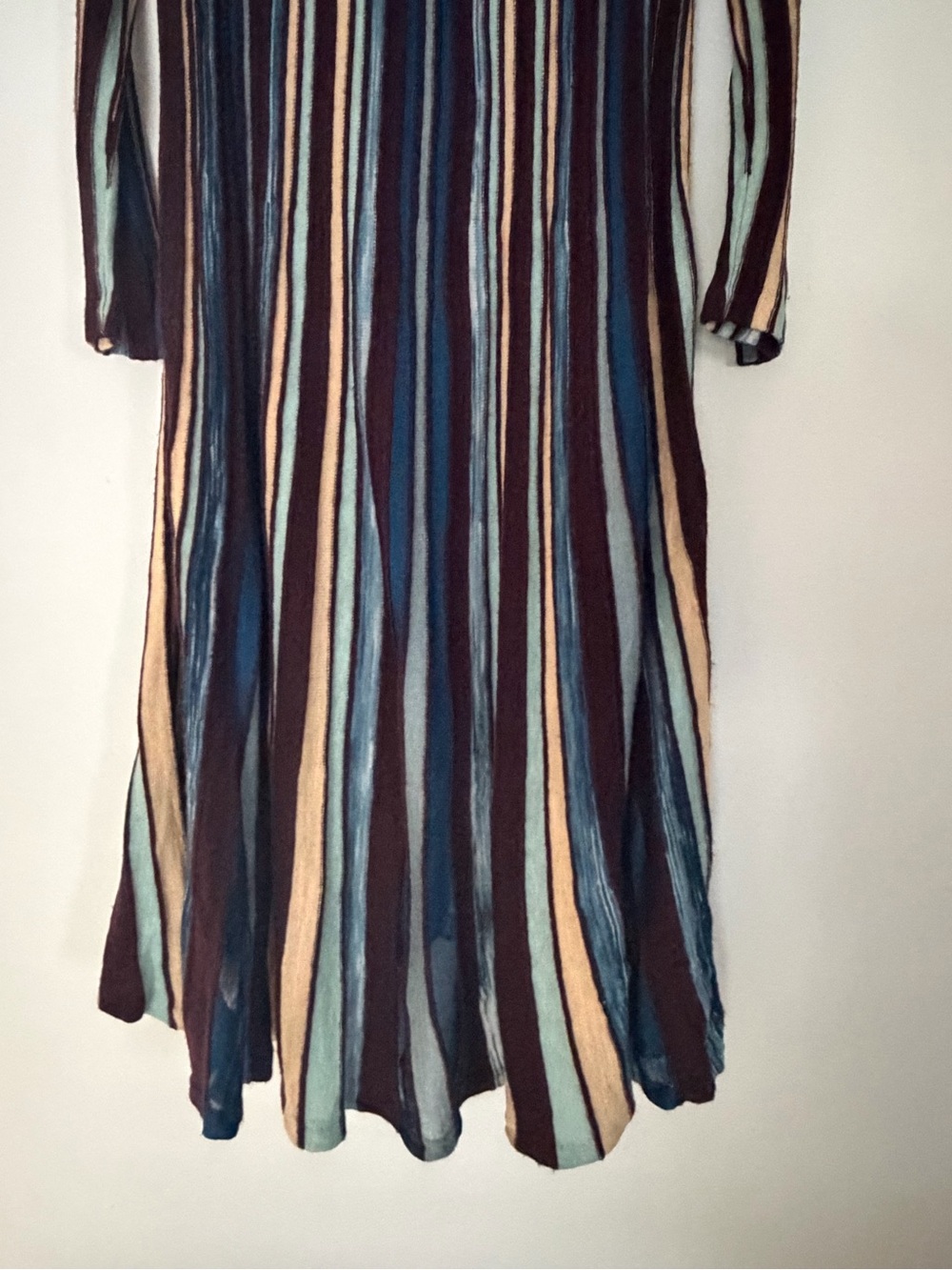 Anthropologie MOTH Nora 3D Knit Striped Sweater Dress XS Wool Alpaca Midi - Picture 11 of 15